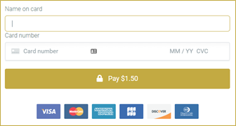 screenshot of credit card entry form in the checkout area of the Camp Booking Portal